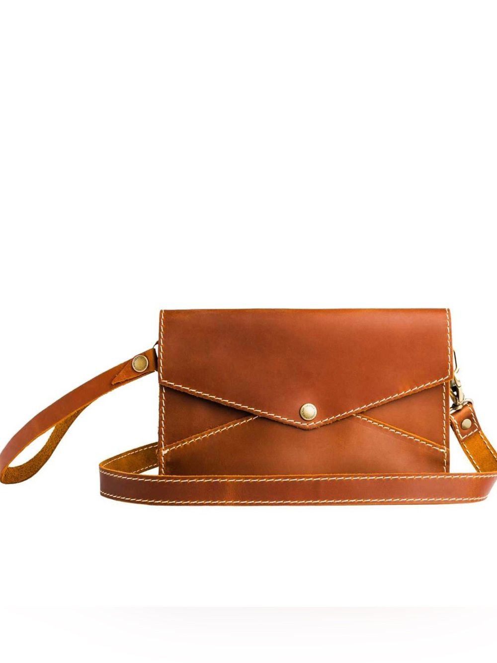 Portland Leather Goods Envelope Convertible Crossbody in Honey